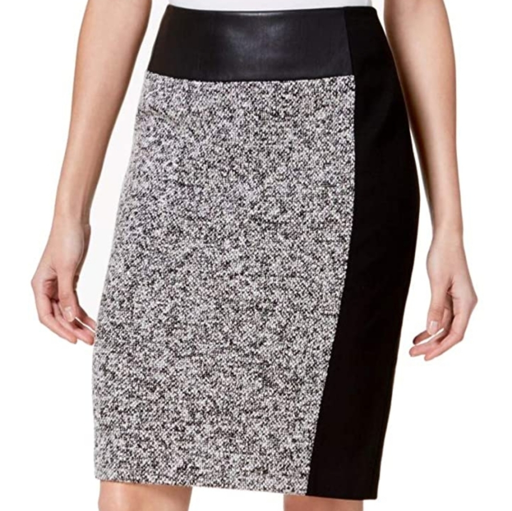 Calvin Klein stretchy tweed skirt Nwt